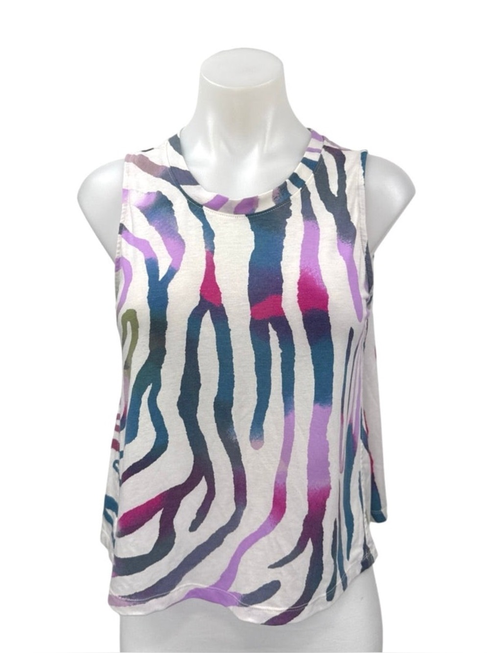 Lou & Grey  Abstract Zebra-Stripe Tank Top NWT
